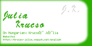 julia krucso business card